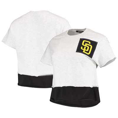 Women's Refried Apparel Gray San Diego Padres Cropped T-Shirt