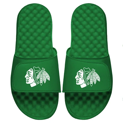 Men's ISlide Kelly Green Chicago Blackhawks St. Patrick's Day Slide Sandals