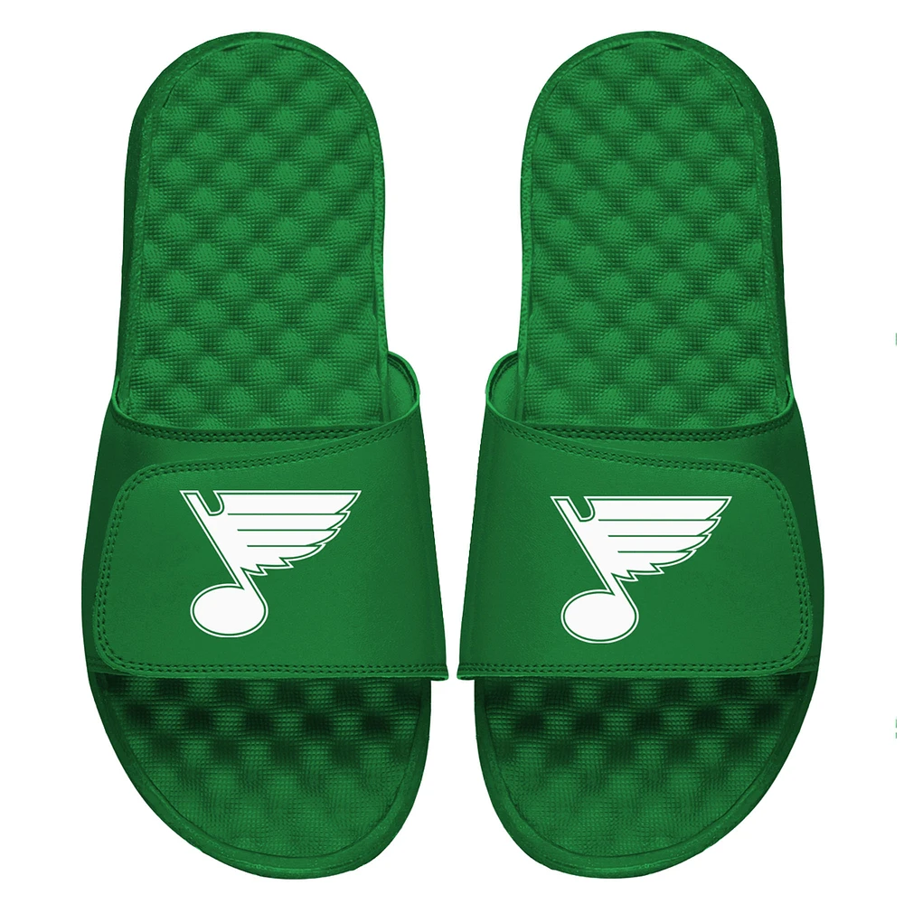 Men's ISlide Kelly Green St. Louis Blues Patrick's Day Slide Sandals