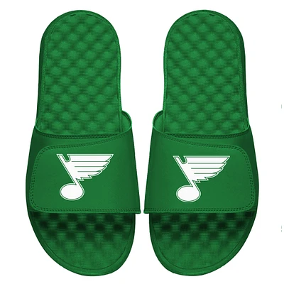 Men's ISlide Kelly Green St. Louis Blues Patrick's Day Slide Sandals