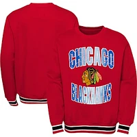 Youth Red Chicago Blackhawks Classic Blueliner Pullover Sweatshirt