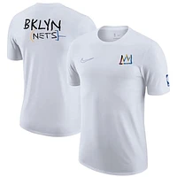 Men's Nike White Brooklyn Nets 2022/23 City Edition Courtside Max90 Backer Relaxed Fit T-Shirt