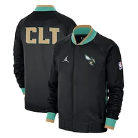 Men's Jordan Brand Black/Mint Charlotte Hornets 2022/23 City Edition Showtime Thermaflex Full-Zip Jacket