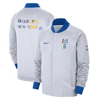 Men's Nike White Brooklyn Nets 2022/23 City Edition Showtime Thermaflex Full-Zip Jacket