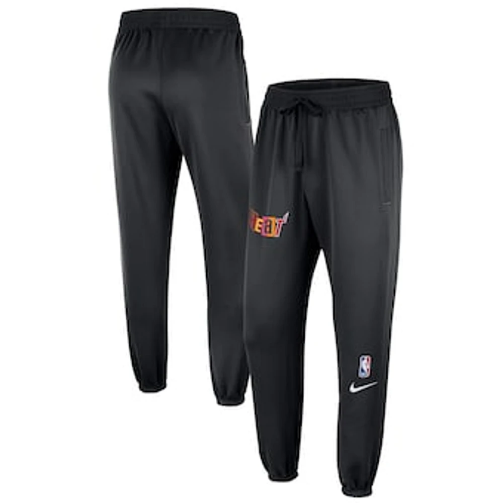 Men's Nike Black Miami Heat 2022/23 City Edition Showtime ThermaFlex Sweatpants