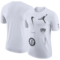 Men's Jordan Brand White Brooklyn Nets Courtside Statement Edition Max90 T-Shirt