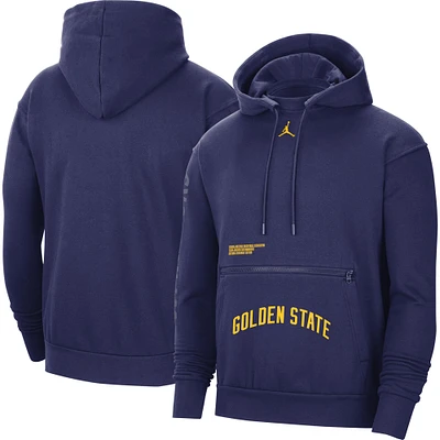 Men's Jordan Brand Navy Golden State Warriors Courtside Statement Edition Pullover Hoodie