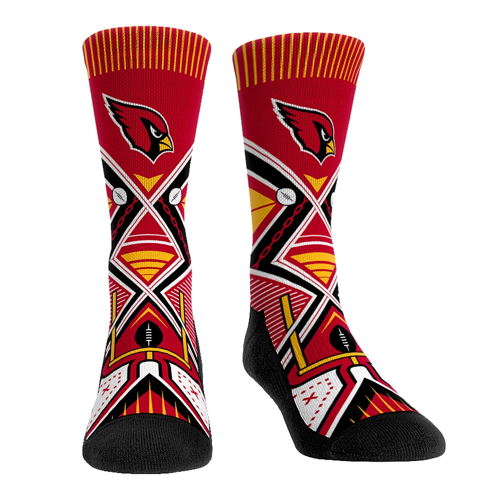 Rock Em Socks Arizona Cardinals Move the Chains Crew Socks