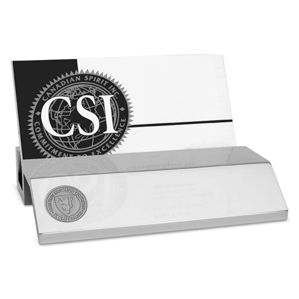 St. Olaf Oles Silver Business Card Holder