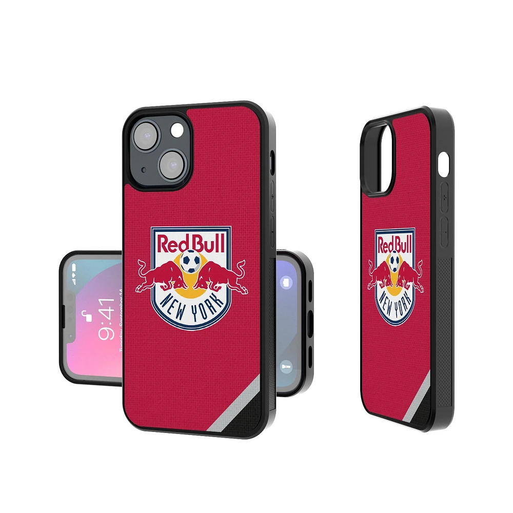 New York Red Bulls iPhone Diagonal Stripe Design Bump Case