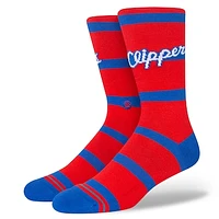 Men's Stance LA Clippers Hardwood Classics Stripes Crew Socks