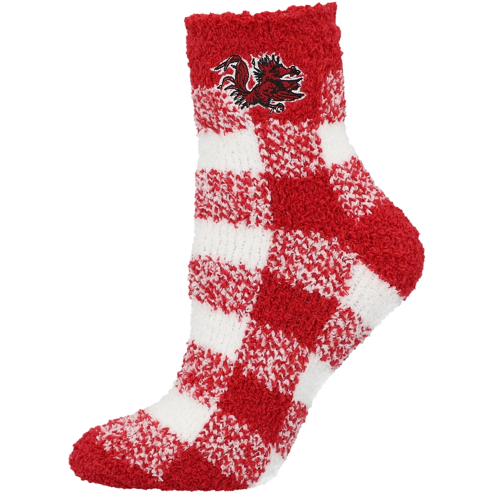 Women's ZooZatz South Carolina Gamecocks Fuzzy Buffalo Check Crew Socks