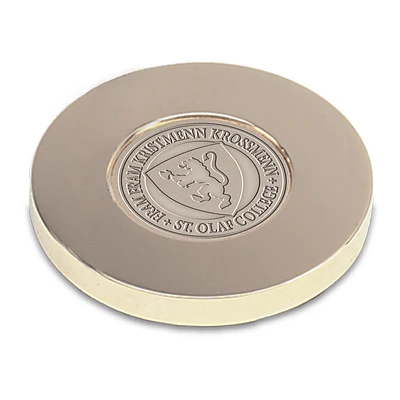Gold St. Olaf Oles Paperweight