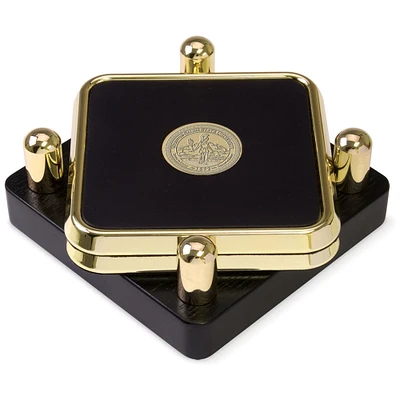 Winston-Salem State Rams Gold 2-Piece Square Coaster Set