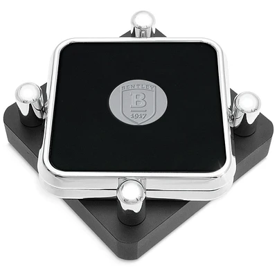 Bentley Falcons Silver 2-Piece Square Coaster Set