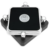 Bucknell Bison Silver 2-Piece Square Coaster Set