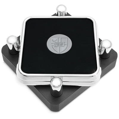 Catholic University Cardinals Silver 2-Piece Square Coaster Set