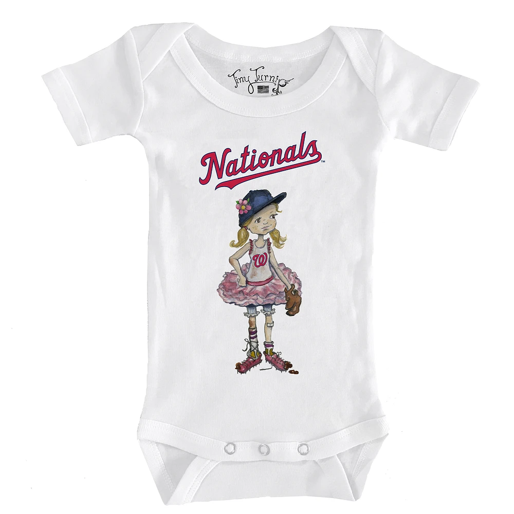 Infant Tiny Turnip White Washington Nationals Baseball Babes Bodysuit
