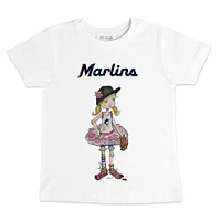 Infant Tiny Turnip White Miami Marlins Baseball Babes T-Shirt