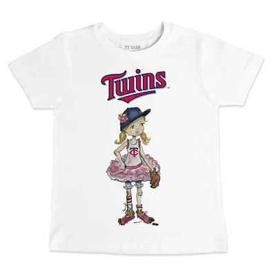 Infant Tiny Turnip White Minnesota Twins Baseball Babes T-Shirt