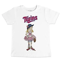 Infant Tiny Turnip White Minnesota Twins Baseball Babes T-Shirt