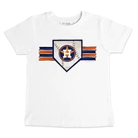 Infant Tiny Turnip White Houston Astros Base Stripe T-Shirt