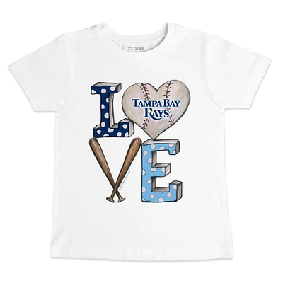 Infant Tiny Turnip White Tampa Bay Rays Baseball Love T-Shirt