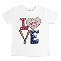 Infant Tiny Turnip White Washington Nationals Baseball Love T-Shirt
