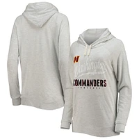 Women's Touch Oatmeal Washington Commanders Pre-Game Raglan Pullover Hoodie