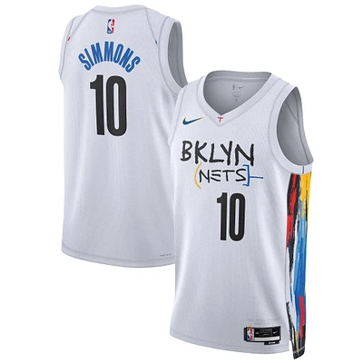 Unisex Nike Ben Simmons White Brooklyn Nets 2022/23 Swingman Jersey - City Edition