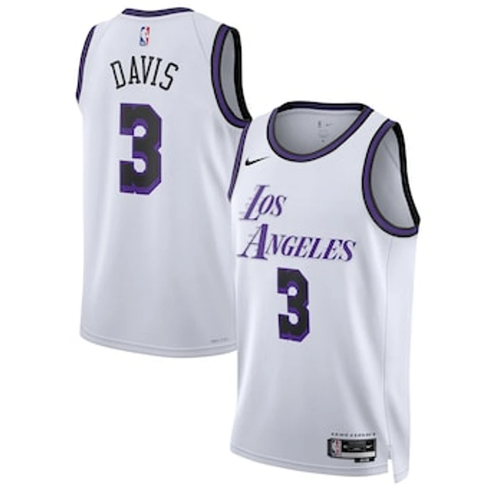 Unisex Nike Anthony Davis White Los Angeles Lakers 2022/23 Swingman Jersey - City Edition