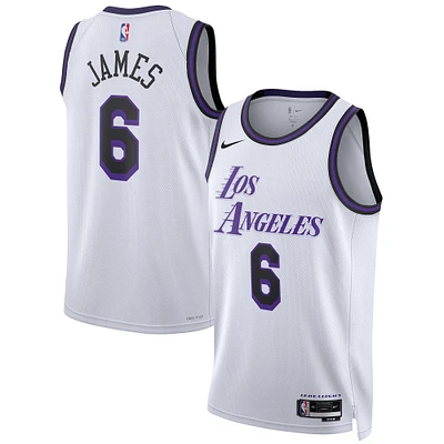 Unisex Nike LeBron James White Los Angeles Lakers Swingman Jersey