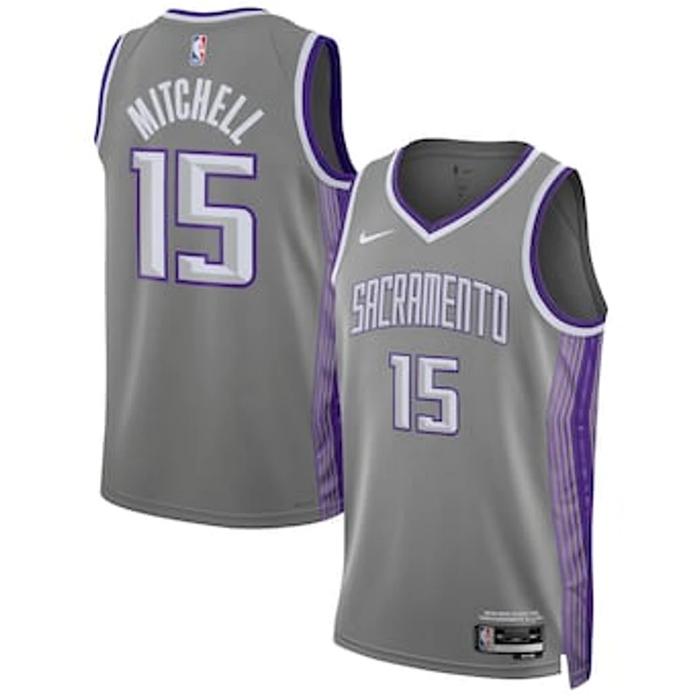 Unisex Nike Davion Mitchell Anthracite Sacramento Kings 2022/23 Swingman Jersey - City Edition