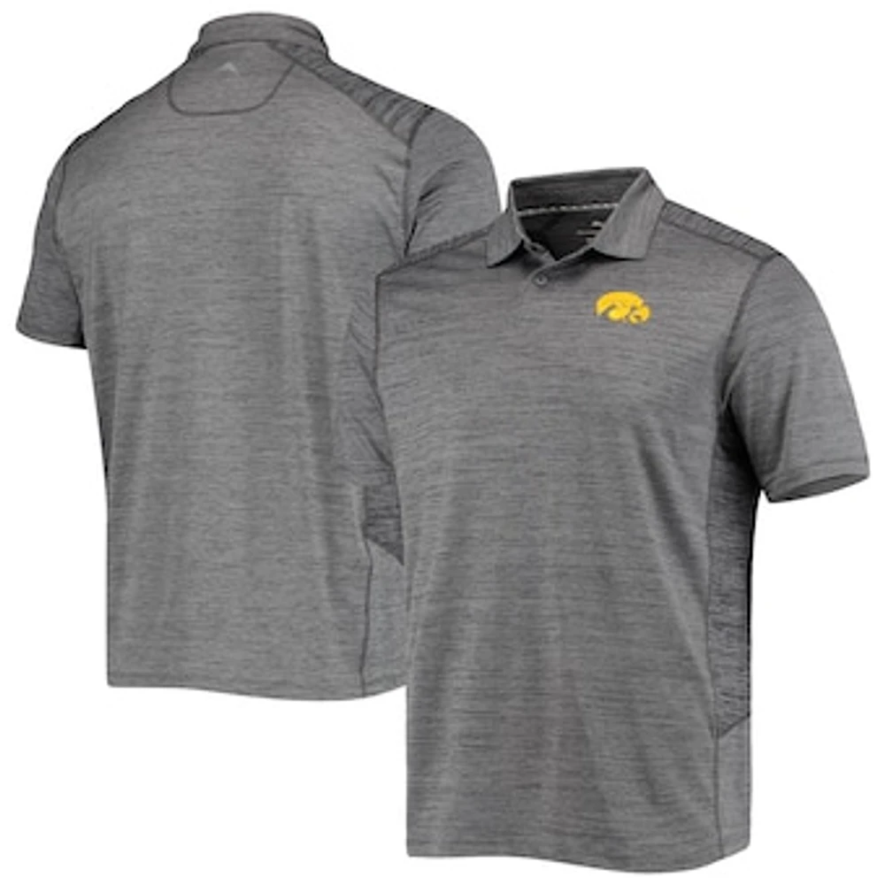 Men's Tommy Bahama Gray Iowa Hawkeyes Delray IslandZone Polo