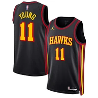 Unisex Jordan Brand Trae Young Black Atlanta Hawks Swingman Jersey - Statement Edition