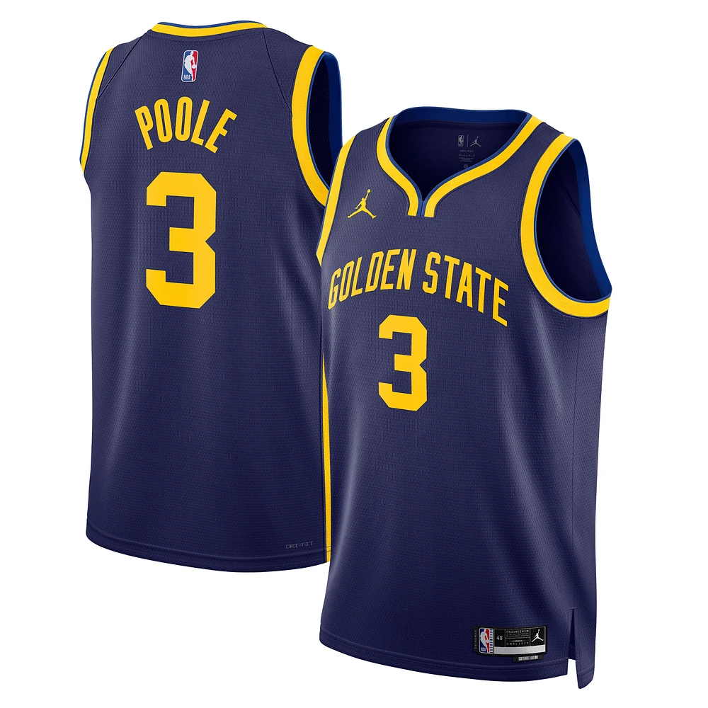 Unisex Jordan Brand Poole Navy Golden State Warriors Swingman Jersey - Statement Edition