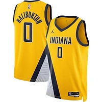 Unisex Jordan Brand Tyrese Haliburton Gold Indiana Pacers Swingman Jersey - Statement Edition