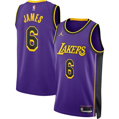 Unisex Jordan Brand LeBron James Purple Los Angeles Lakers Swingman Jersey - Statement Edition