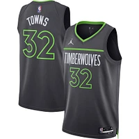 Unisex Jordan Brand Karl-Anthony Towns Charcoal Minnesota Timberwolves Swingman Jersey - Statement Edition