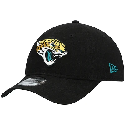 Men's New Era Black Jacksonville Jaguars Logo Core Classic 2.0 9TWENTY Adjustable Hat