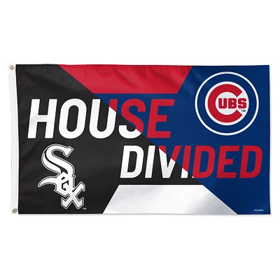 WinCraft Chicago Cubs vs Chicago White Sox 3' x 5' Single-Sided Deluxe House Divided Flag
