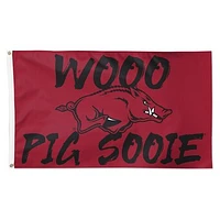 WinCraft Arkansas Razorbacks 3' x 5' Single-Sided Deluxe Team Slogan Flag