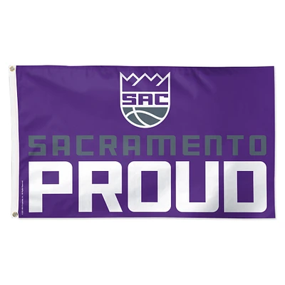 WinCraft Sacramento Kings 3' x 5' Single-Sided Deluxe Team Slogan Flag