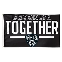 WinCraft Brooklyn Nets 3' x 5' Single-Sided Deluxe Team Slogan Flag