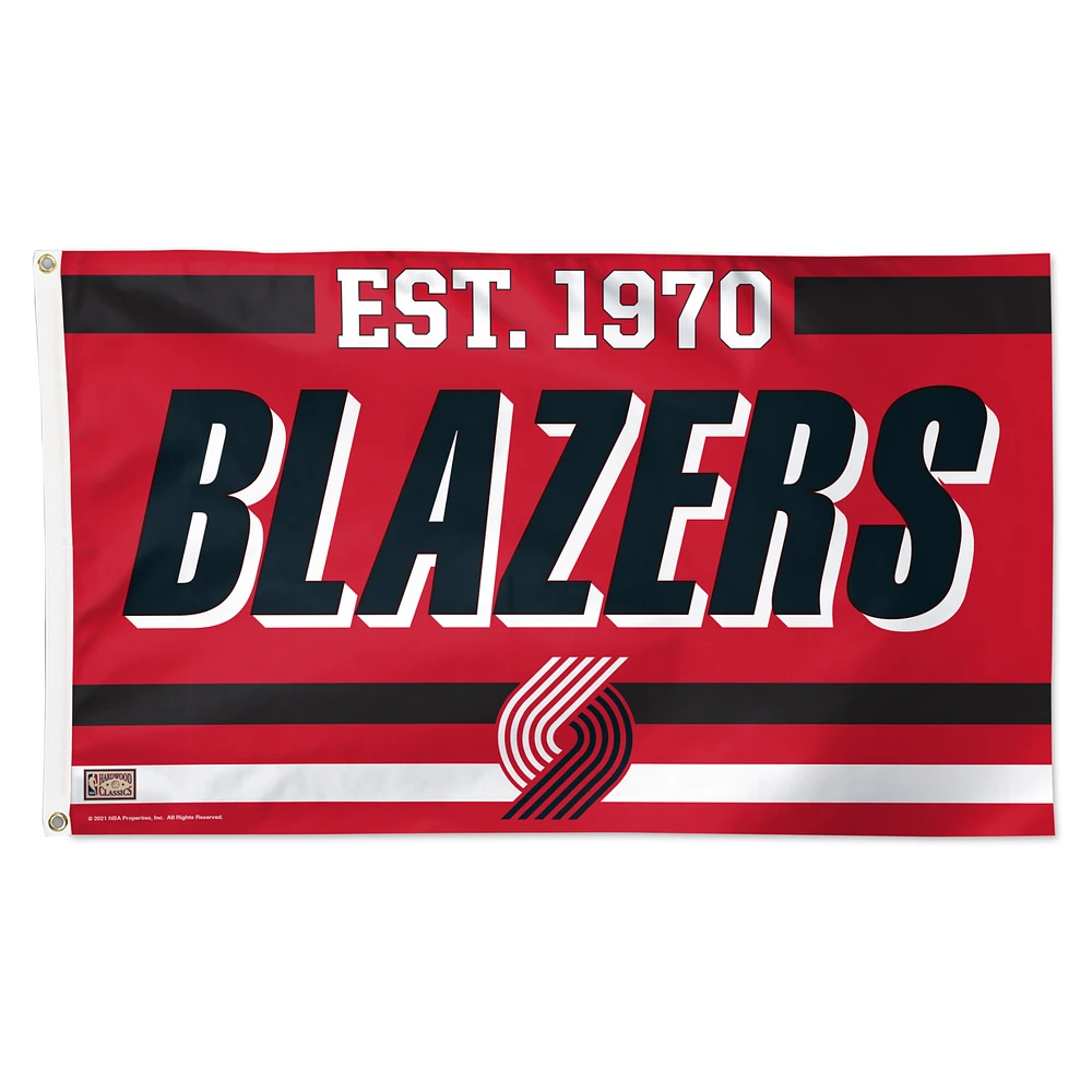 WinCraft Portland Trail Blazers 3' x 5' Single-Sided Franchise Establishment Deluxe Flag