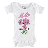 Infant Tiny Turnip White New York Mets Blooming Baseballs Bodysuit