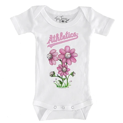 Infant Tiny Turnip White Athletics Blooming Baseballs Bodysuit