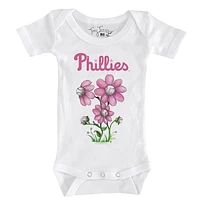 Infant Tiny Turnip White Philadelphia Phillies Blooming Baseballs Bodysuit