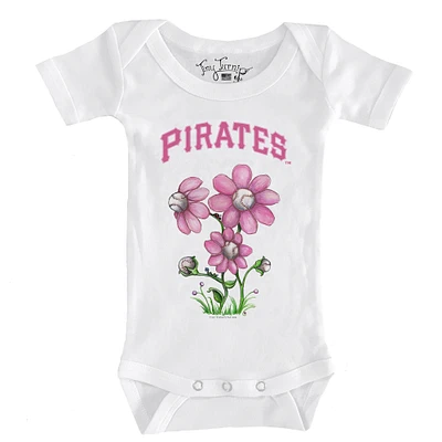 Infant Tiny Turnip White Pittsburgh Pirates Blooming Baseballs Bodysuit