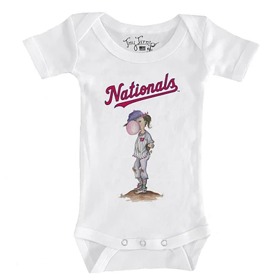 Infant Tiny Turnip White Washington Nationals Bubbles Bodysuit